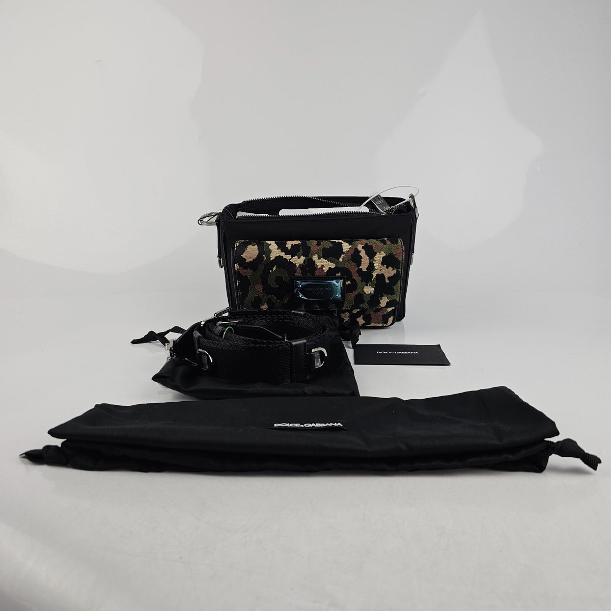 DOLCE&GABBANA DG Plaque Camouflage Crossbody Bag New