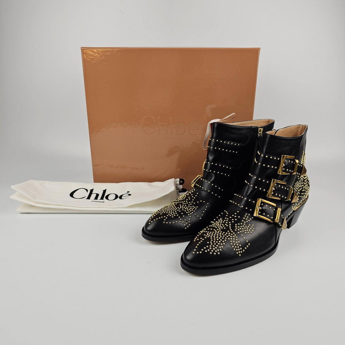 CHLOE Susanna Black Ankle Boots New & Authentic