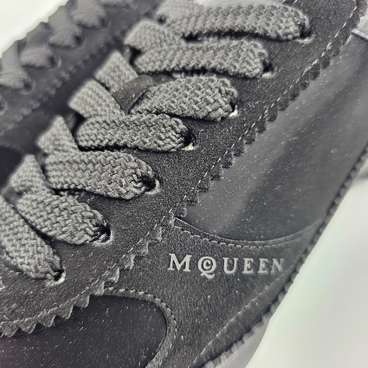 ALEXANDER MCQUEEN Flexion Women's Black Suede Sneakers New & Authentic