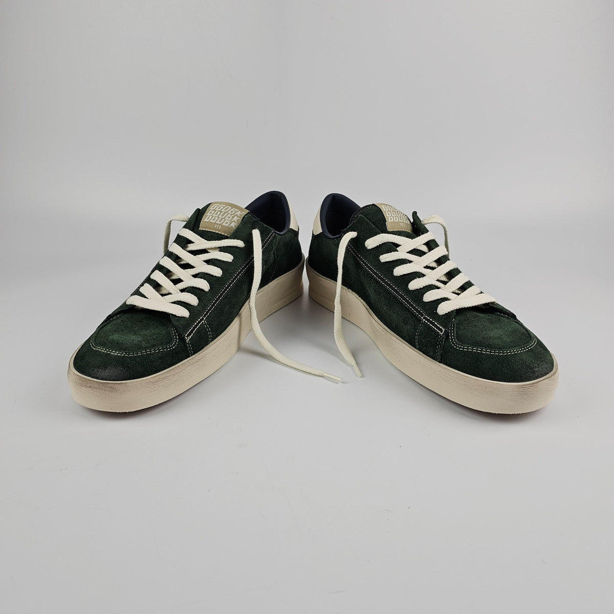 GOLDEN GOOSE Stardan Men's Green/White Suede Sneakers New