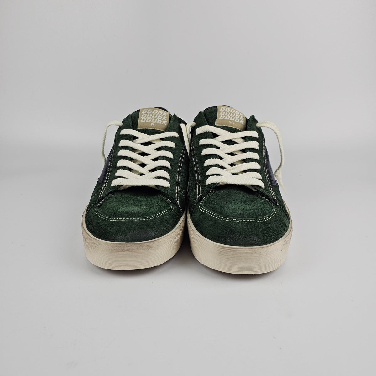GOLDEN GOOSE Stardan Men's Green/White Suede Sneakers New