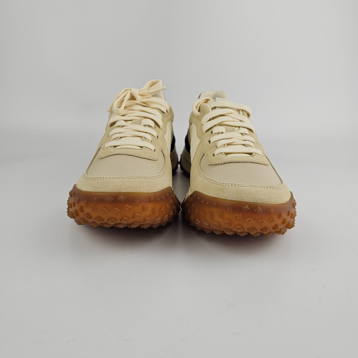 MONCLER $650 City Trek White Ivory Sneakers New & Authentic