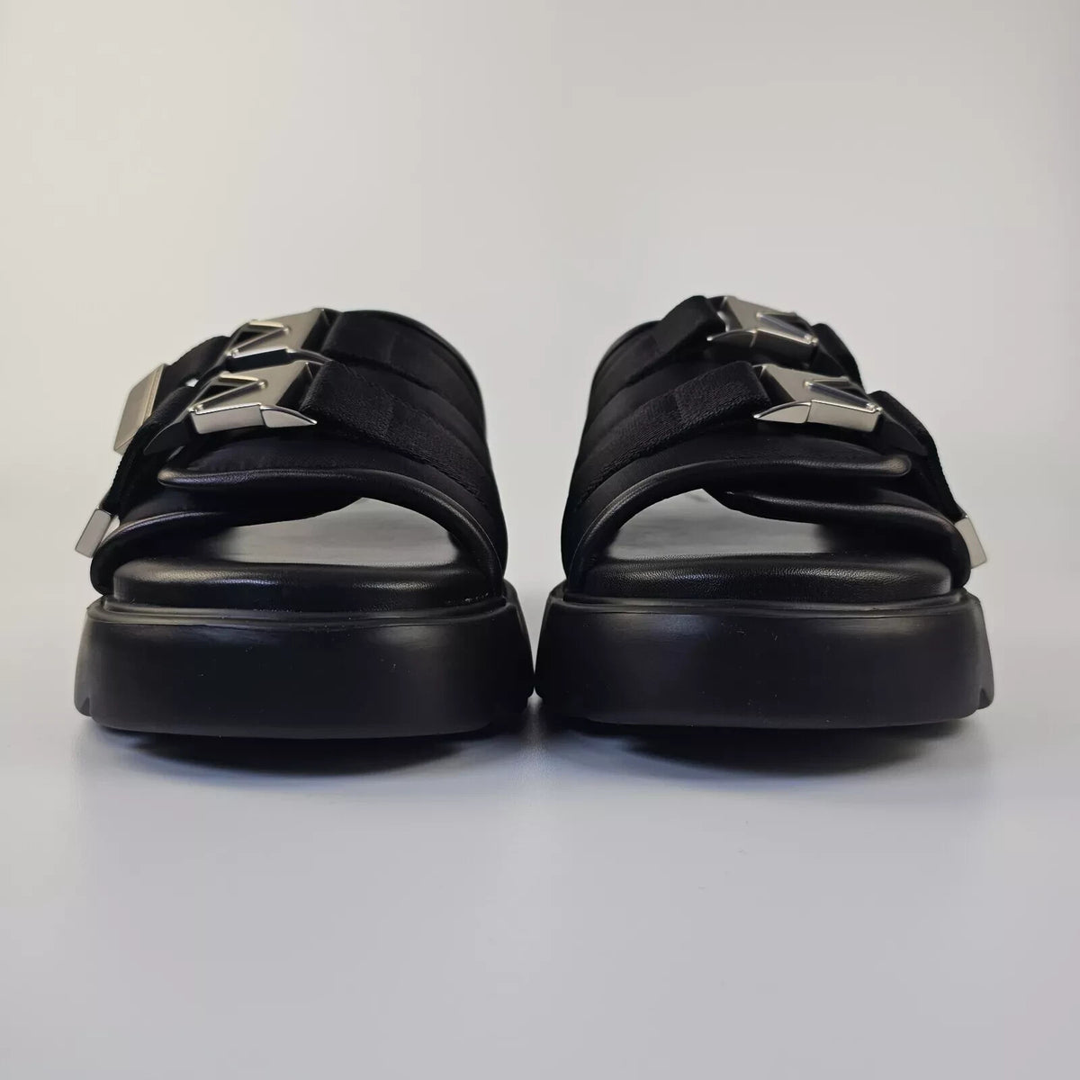 BOTTEGA VENETA Flash Black Rubber Men's Slide Sandals New Size 41 US 8