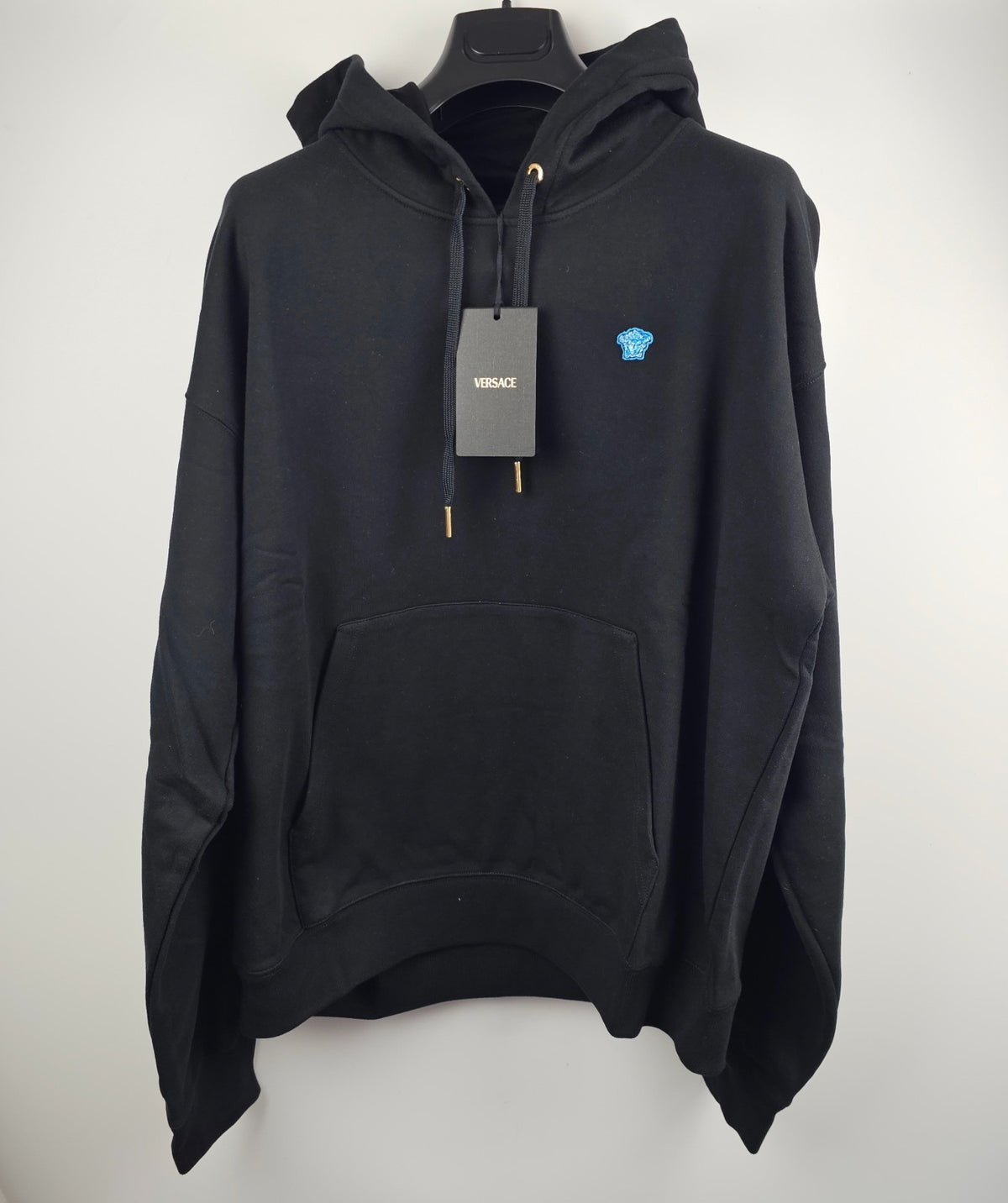 VERSACE Medusa Black Cotton Hoodie New & Authentic