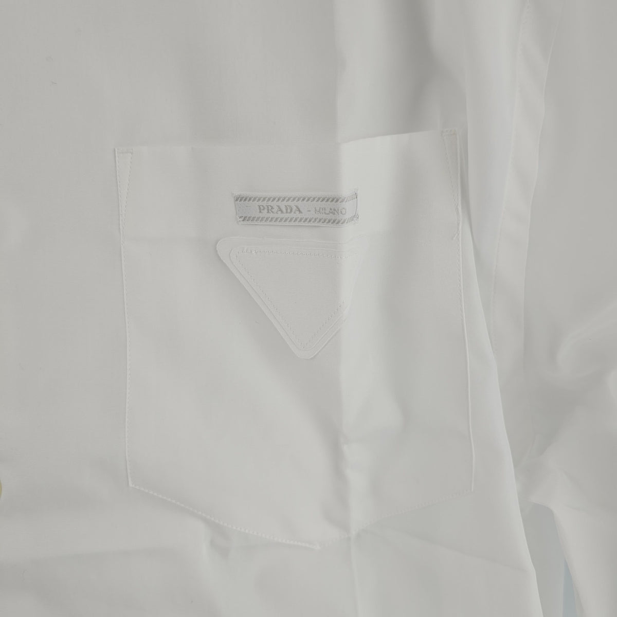 PRADA White Cotton Short Sleeve Shirt New And Authentic