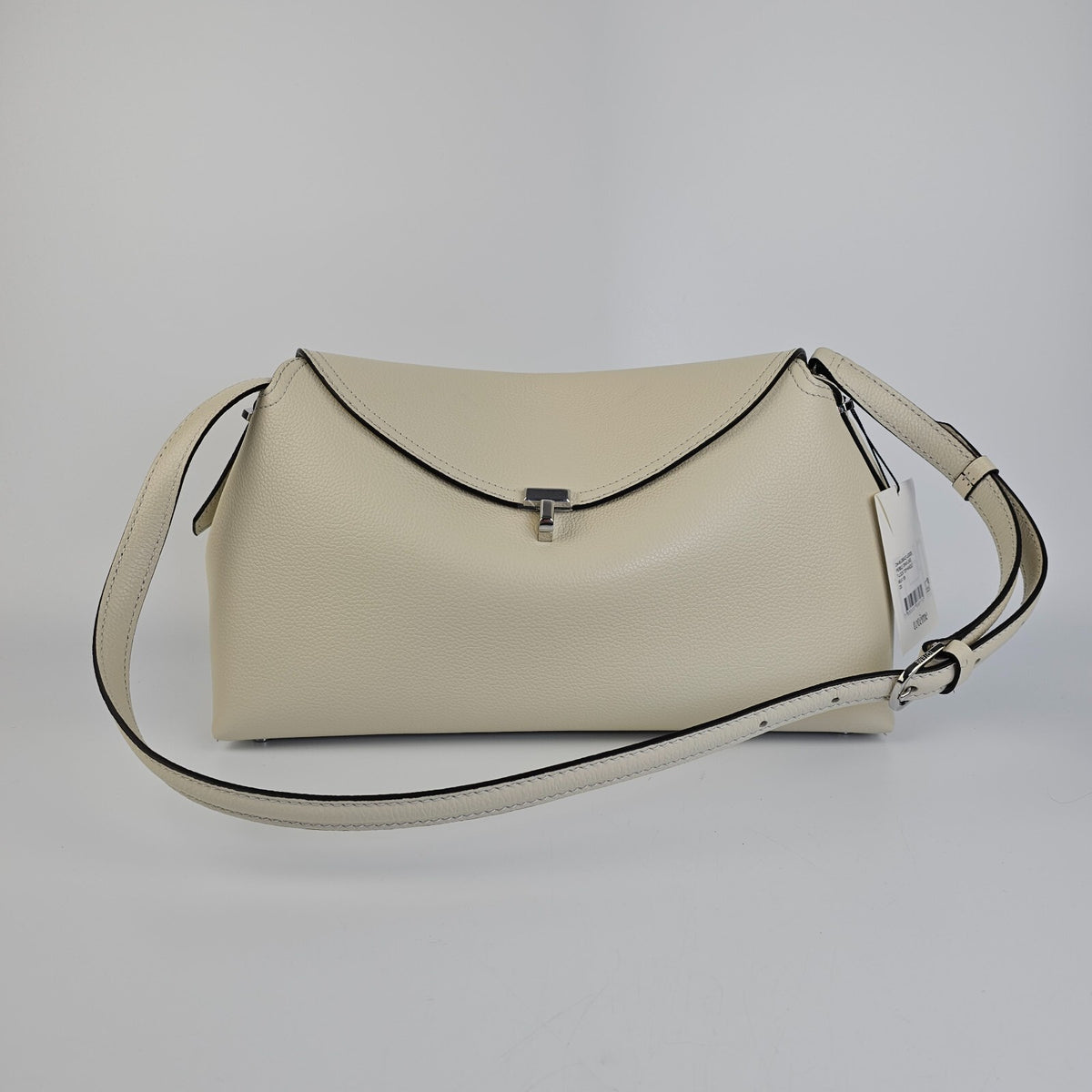 TOTEME T-Lock Milk White Leather Top Handle Bag New