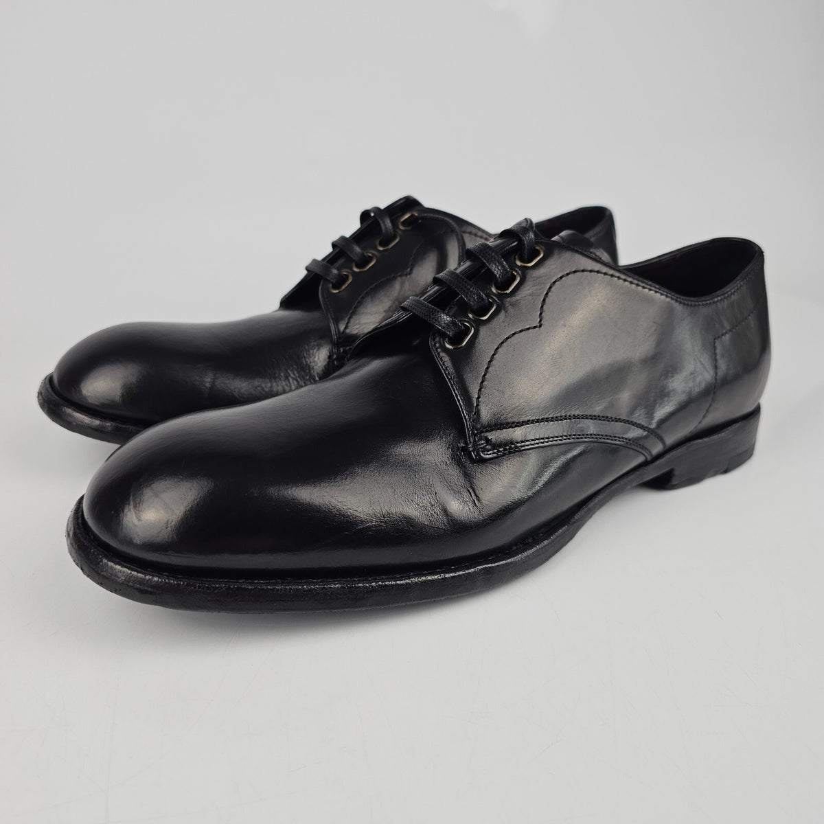 DOLCE&GABBANA Black Derby Shoes New Size 39 US 6