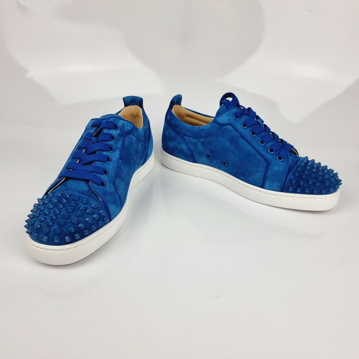 CHRISTIAN LOUBOUTIN Louis Junior Blue Sneakers New Size 41 US 8