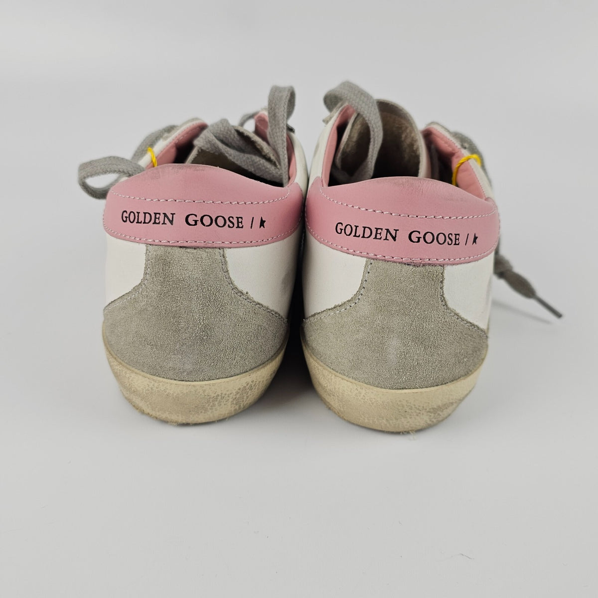 GOLDEN GOOSE Super Star Women's White/Pink Leather Sneakers New