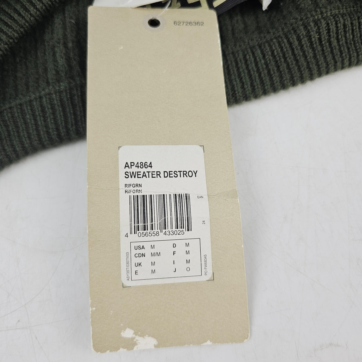 Yeezy Size M Destroyed Sweater Season 1 New
