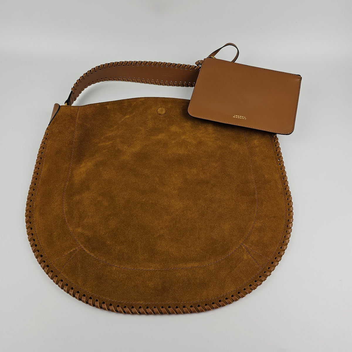 Isabel Marant Oskan Hobo Soft Cognac Shoulder Bag New And Authentic