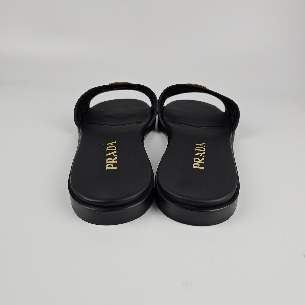 PRADA $1150 Black Crochet Slides New & Authentic