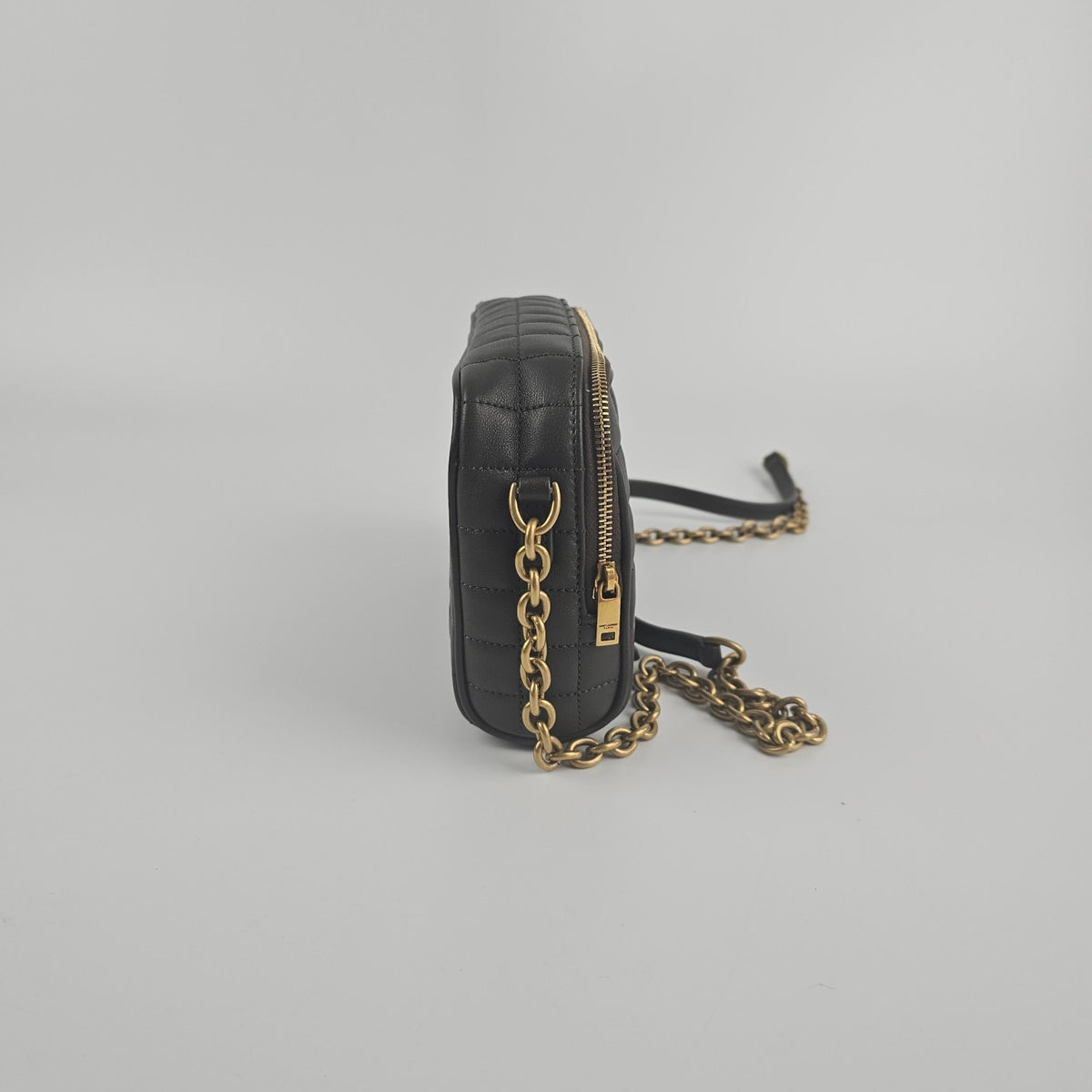 SAINT LAURENT Cassandre Light Musk Carre Lambskin Camera Bag New