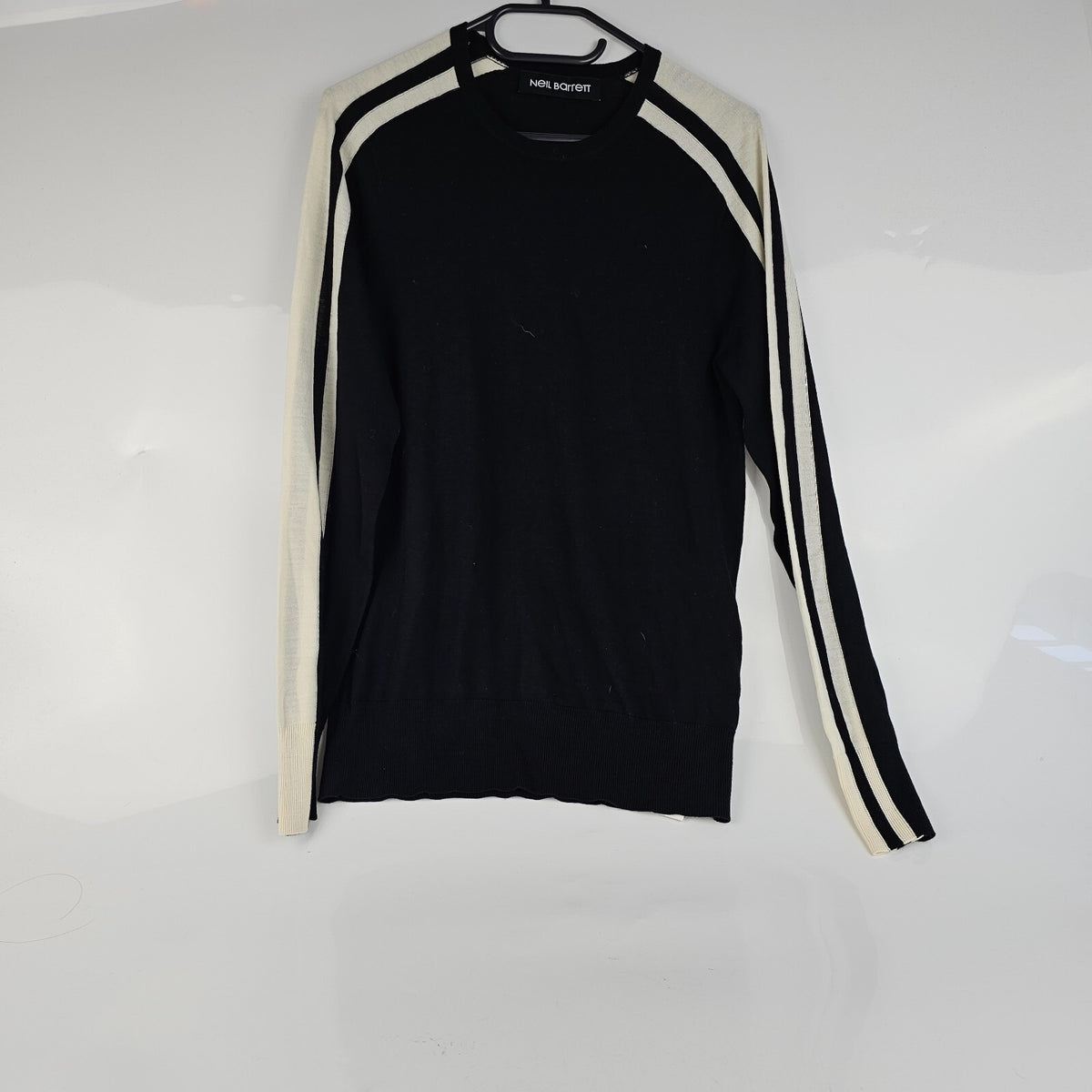 Neil Barrett Striped Merino Wool Sweater Size S New