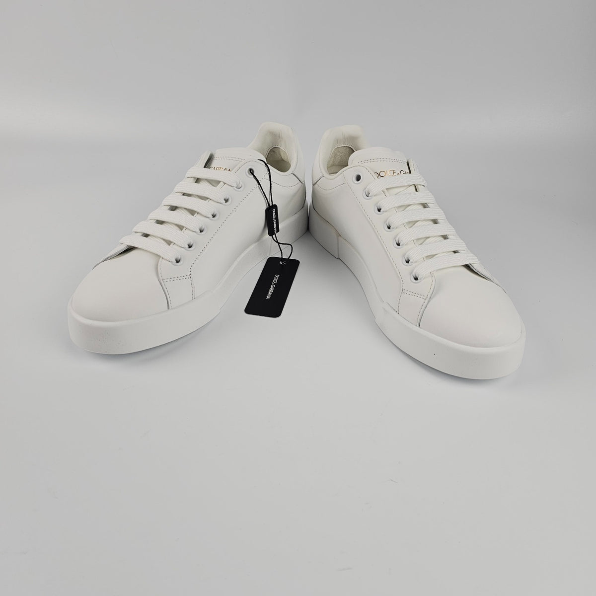 Dolce&Gabbana Portofino $745 Women's White Leather Sneakers New And Authentic