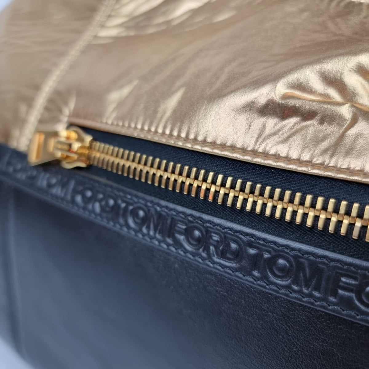 TOM FORD Black/Gold Shoulder Bag New