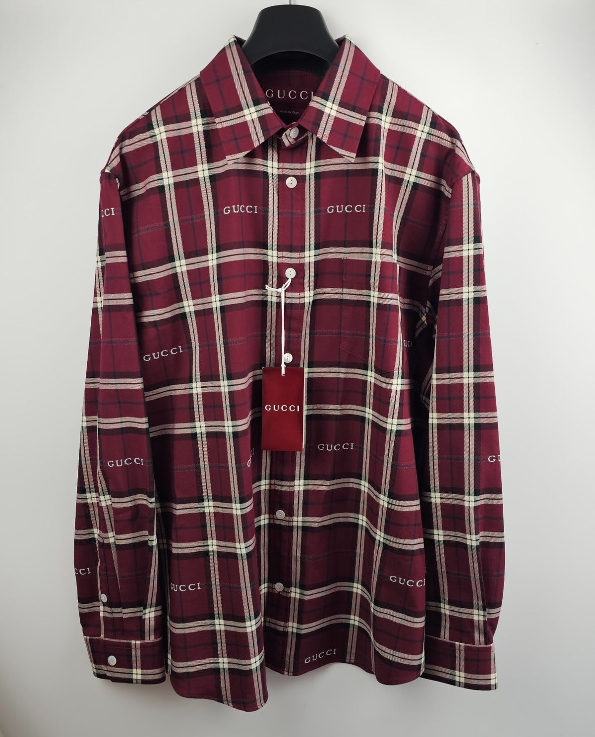GUCCI $1550 Multicolor Tartan shirt New & Authentic