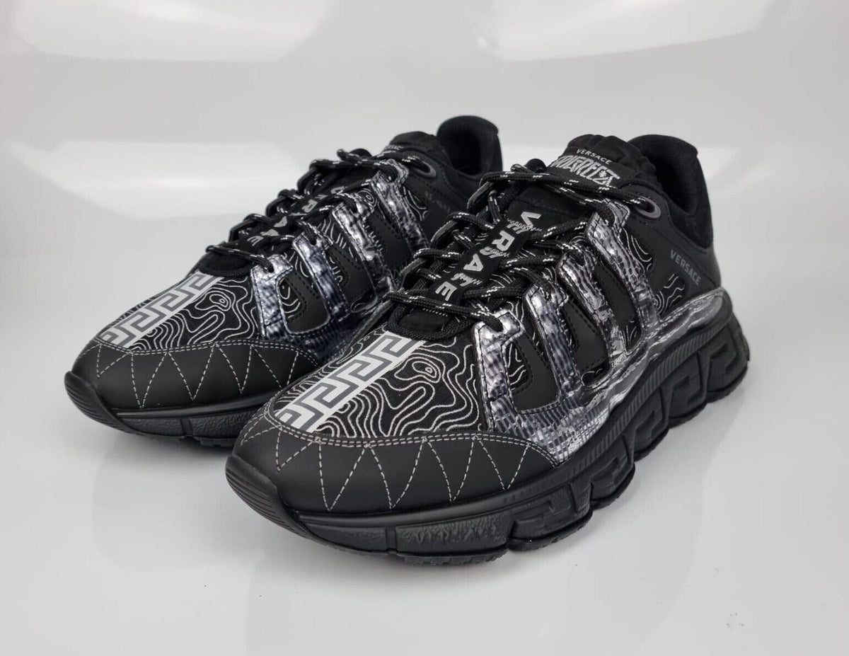 VERSACE Trigreca Black Sneakers New