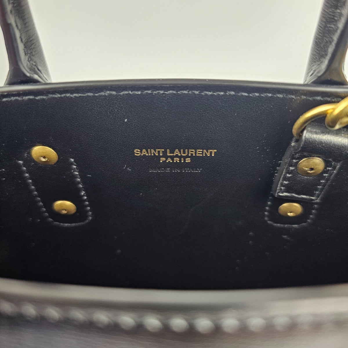 SAINT LAURENT Sac De Jour Nano Black Smooth Leather Handbag New/Authentic