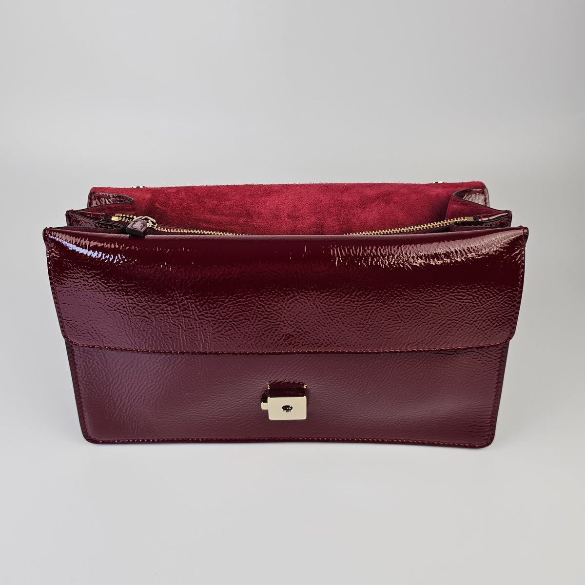 GUCCI Dionysus Medium $3650 Rosso Ancora Patent Leather Shoulder Bag New