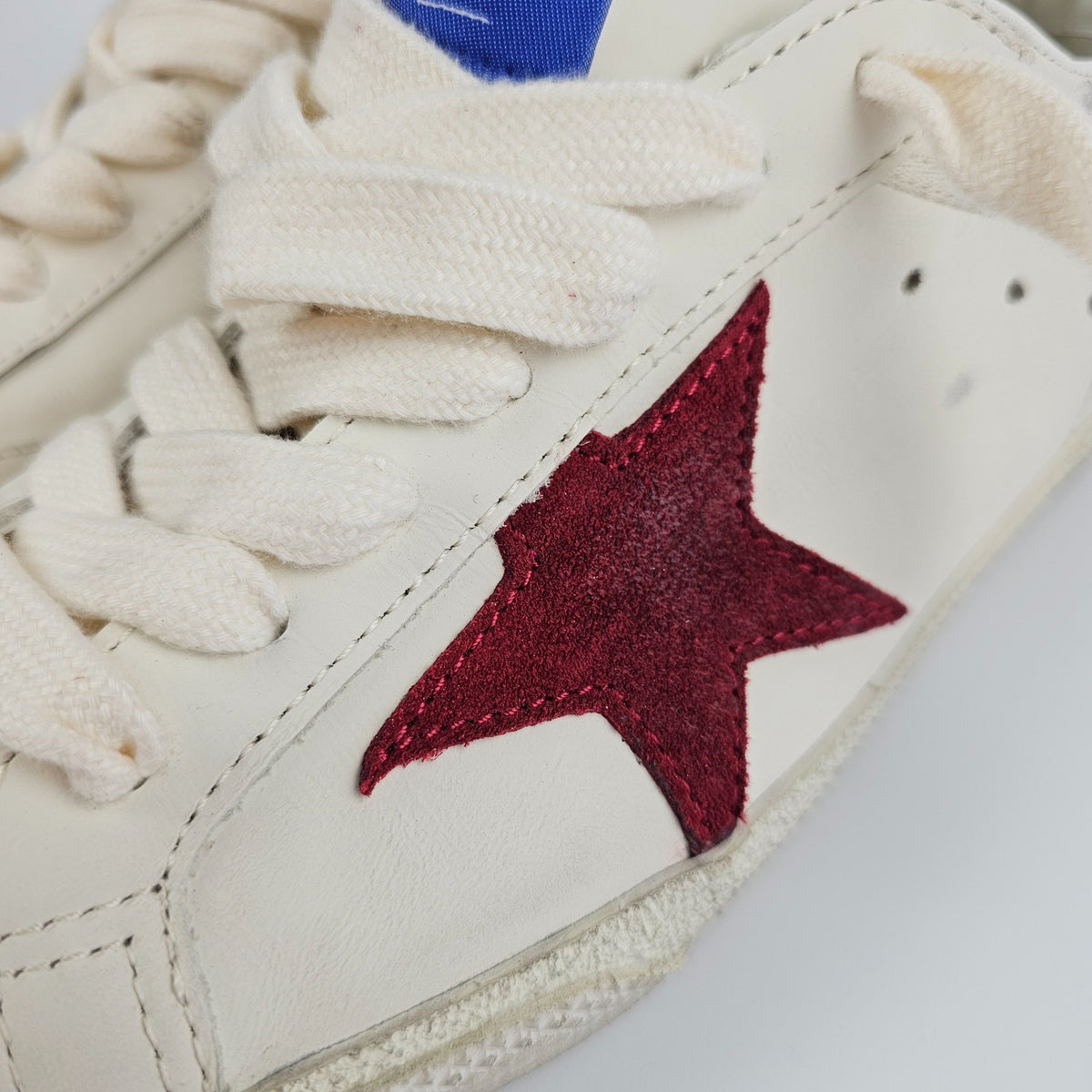 GOLDEN GOOSE Super Star Men's White/Red Sneakers New