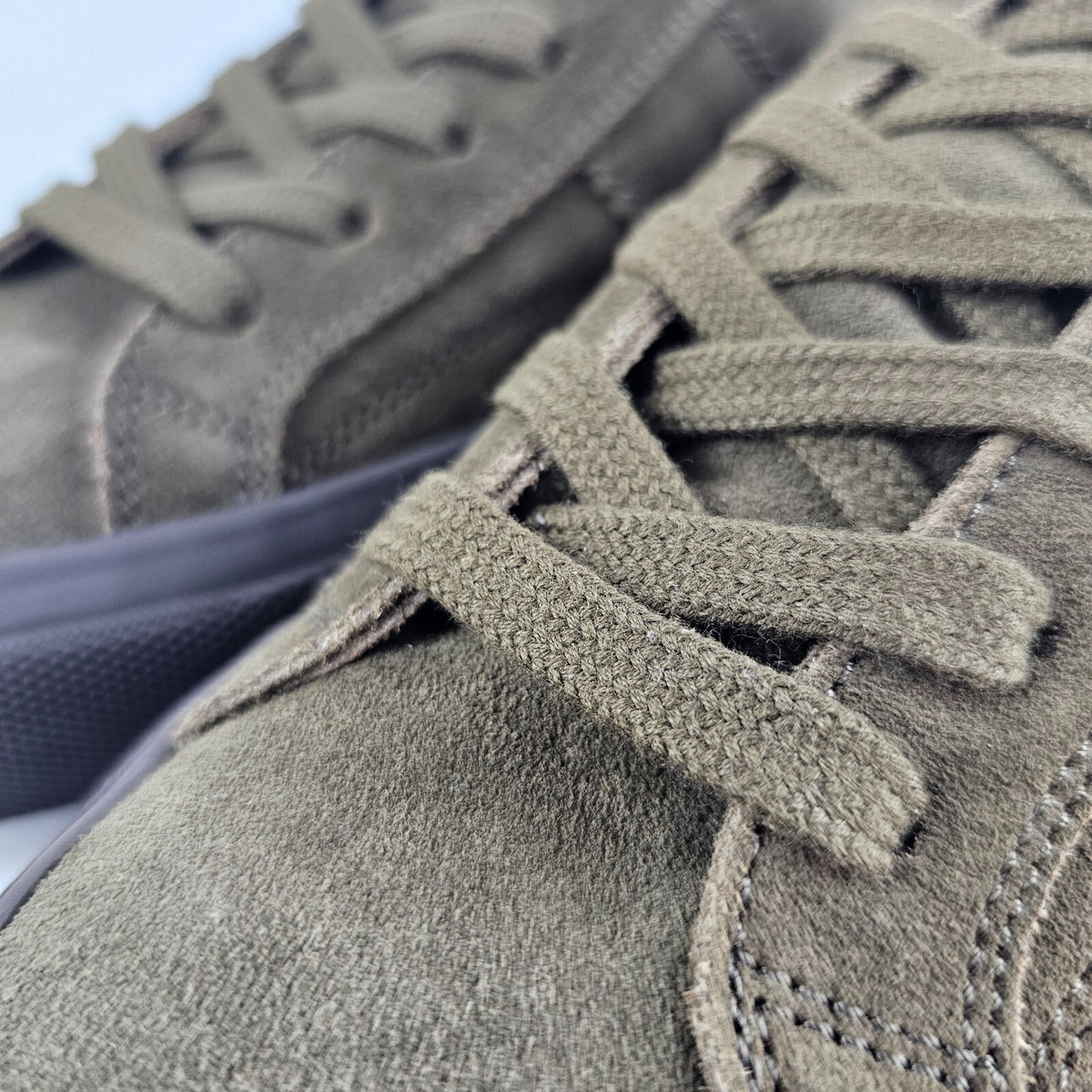 TOM FORD Cambridge Ark Olive Suede Low Top Sneakers New Size US 7 EU 40