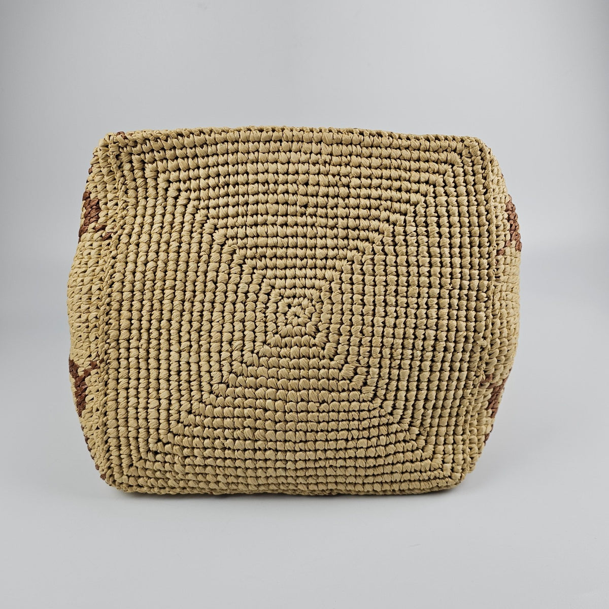 GUCCI $3650 Natural/Brown GG Raffia Medium Tote Bag New & Authentic
