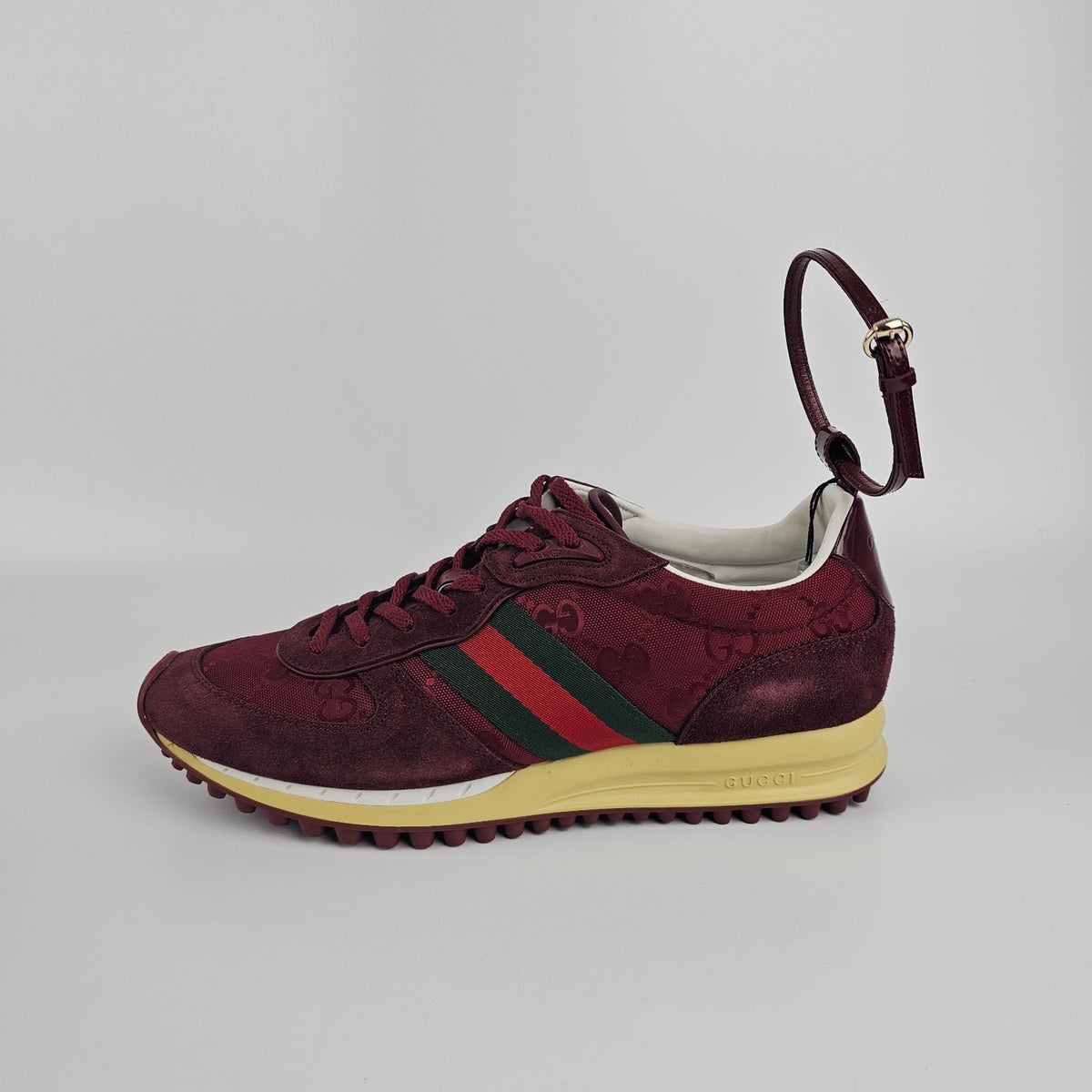 GUCCI Re-Motion Women's Rosso Ancora Red GG Nylon Sneakers New & Authentic