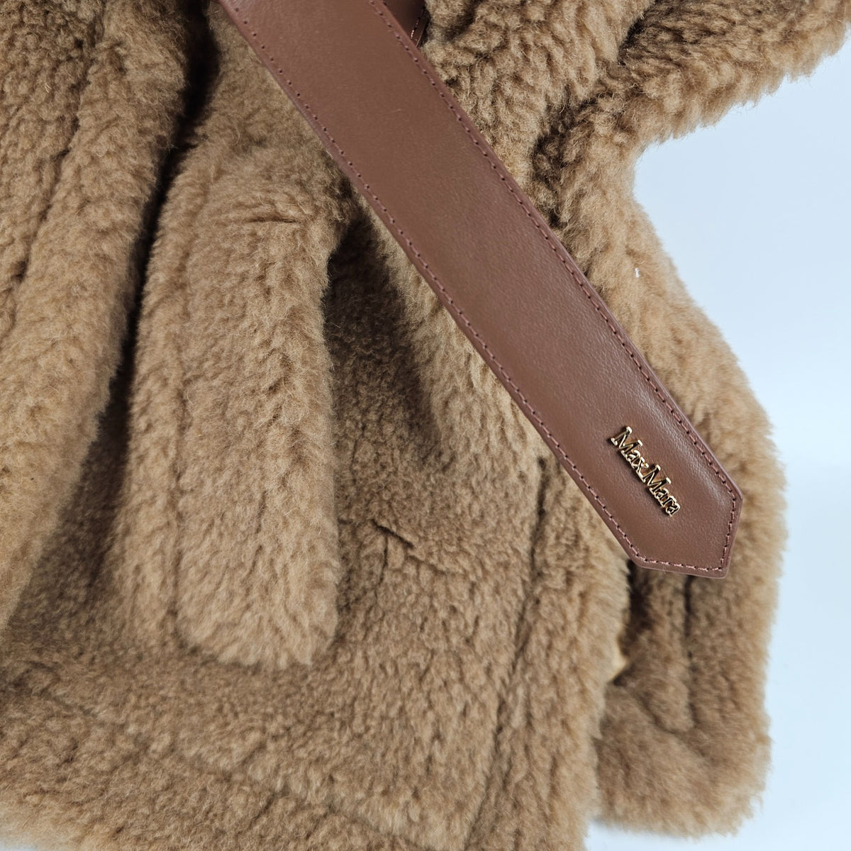 MAX MARA Newabavo Teddy Brown Fuzzy Wool Cape Coat New & Authentic