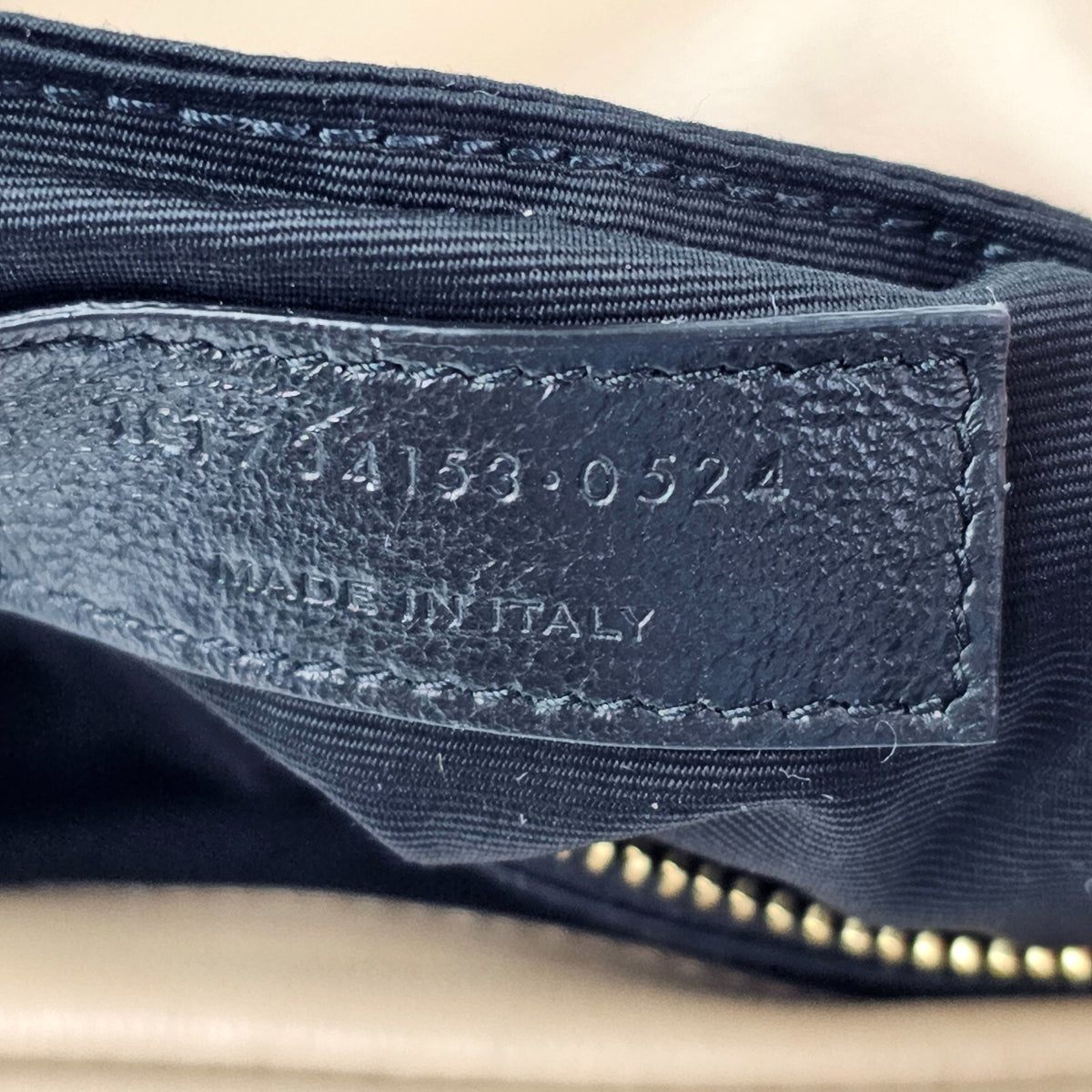 SAINT LAURENT Calypso Small Dark Toffee Plunged Leather Shoulder Bag