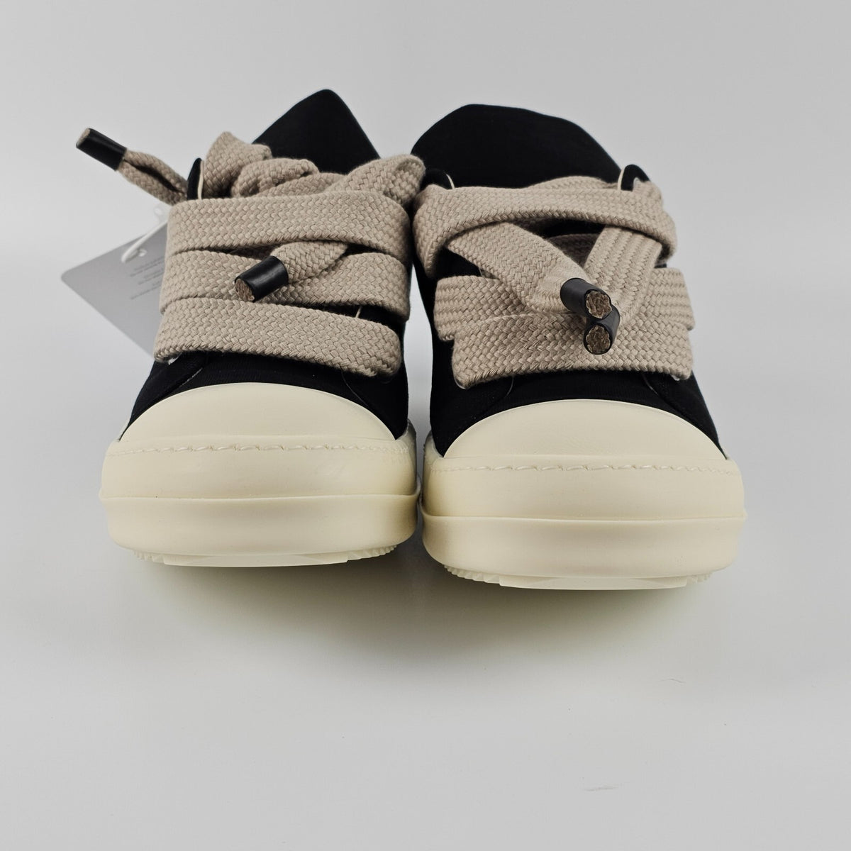 RICK OWENS DRKSHDW Hollywood Jumbo Lace Puffer Black Low Sneakers New