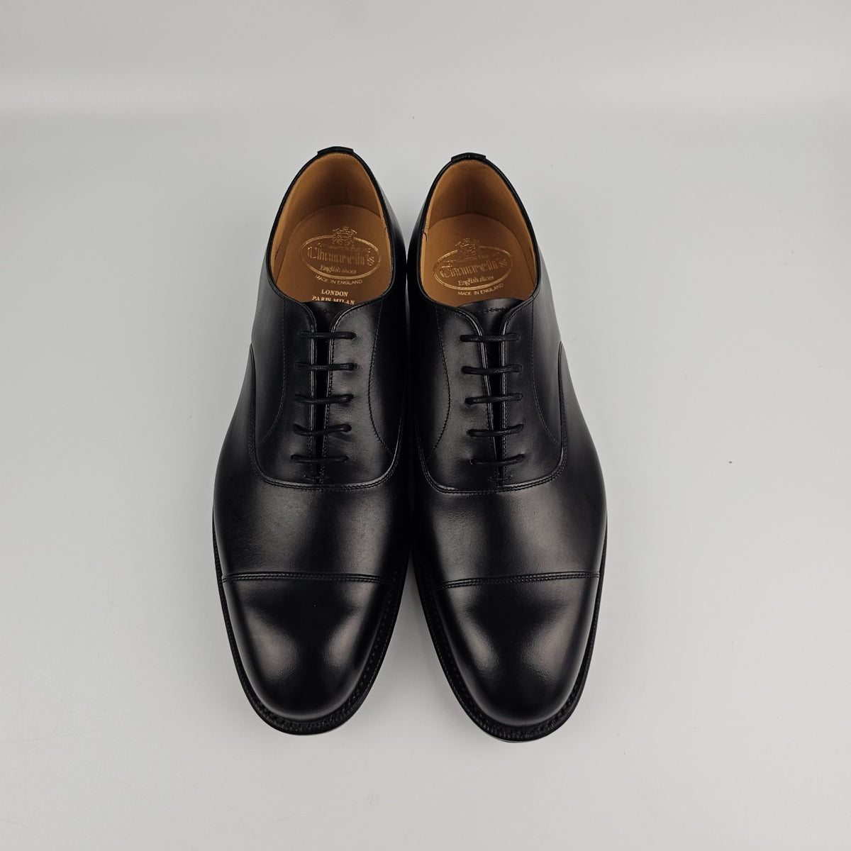 Church's Consul Black Leather Derby Shoes New