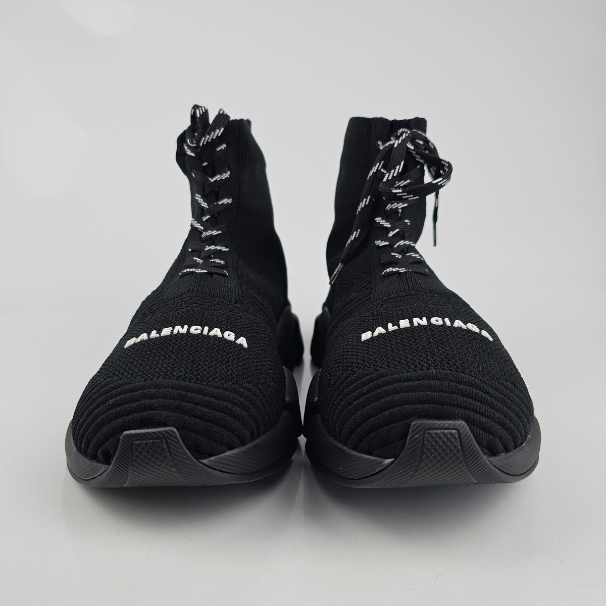 BALENCIAGA Speed 2 Men's Black Laced Sneakers New