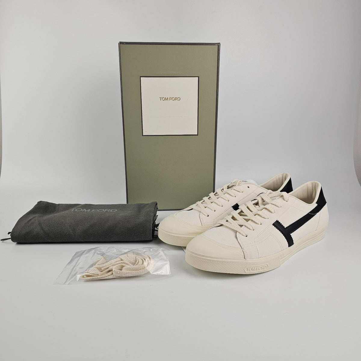 TOM FORD Jarvis White Sneakers New & Authentic