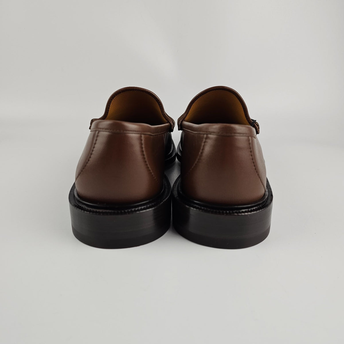 GUCCI Men's Brown Leather With Horsebit Loafers New & Authentic