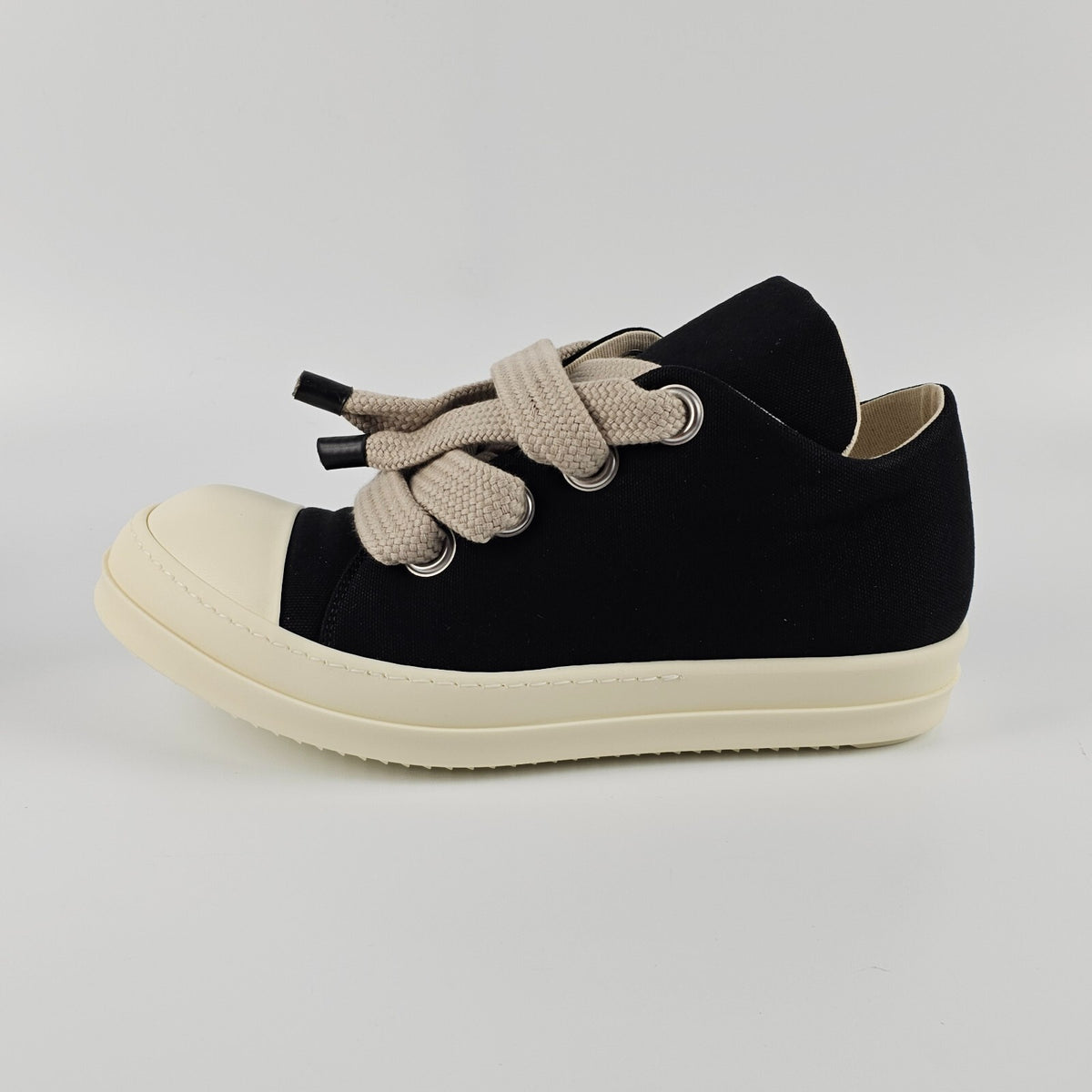 RICK OWENS DRKSHDW Hollywood Jumbo Lace Puffer Black Low Sneakers New