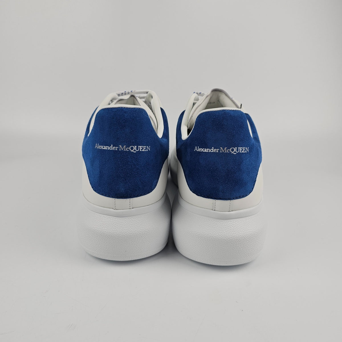 ALEXANDER MCQUEEN Men's Oversized White/Navy Sneakers New & Authentic