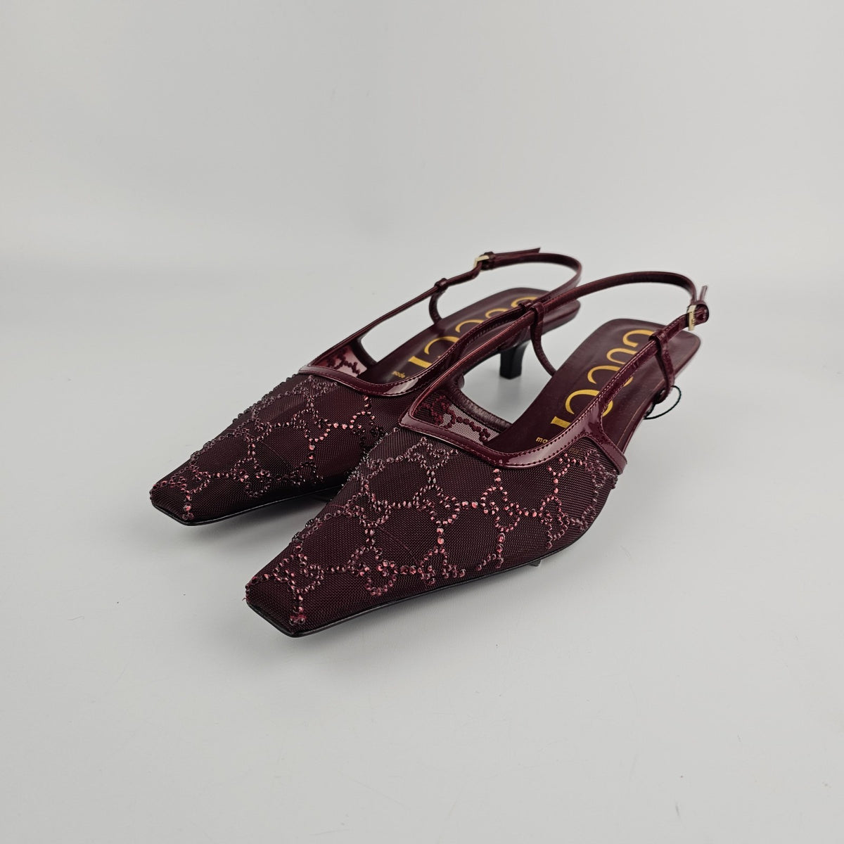 GUCCI $1240 Rosso Ancora Red Slingback Pumps New & Authentic