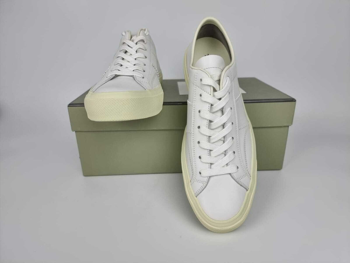 TOM FORD Cambridge White Leather Low Top Sneakers New Size US 9 EU 42