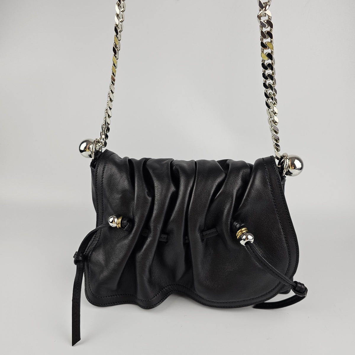 Isabel Marant Bolton Black Leather Shoulder Bag New And Authentic