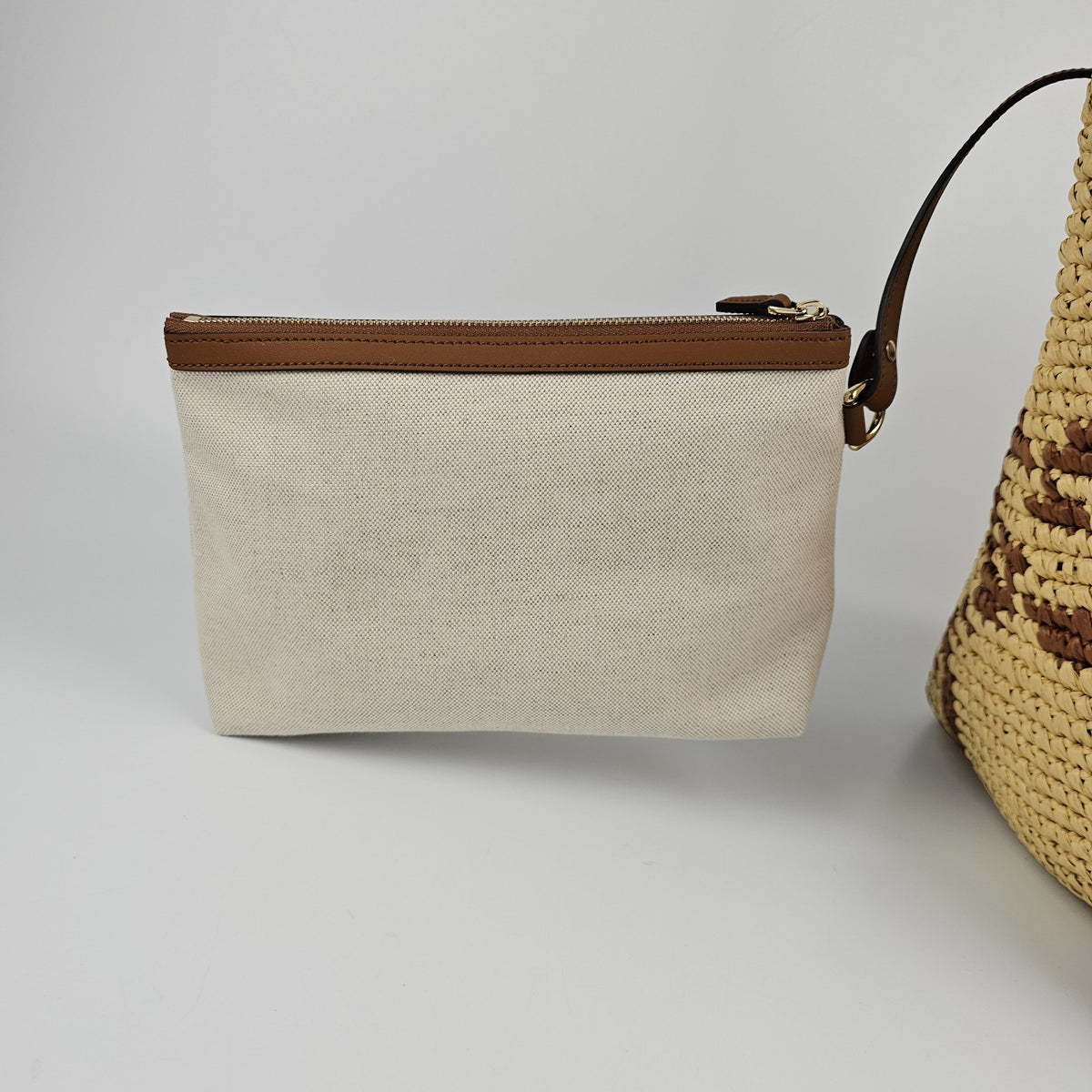 GUCCI $3650 Natural/Brown GG Raffia Medium Tote Bag New & Authentic