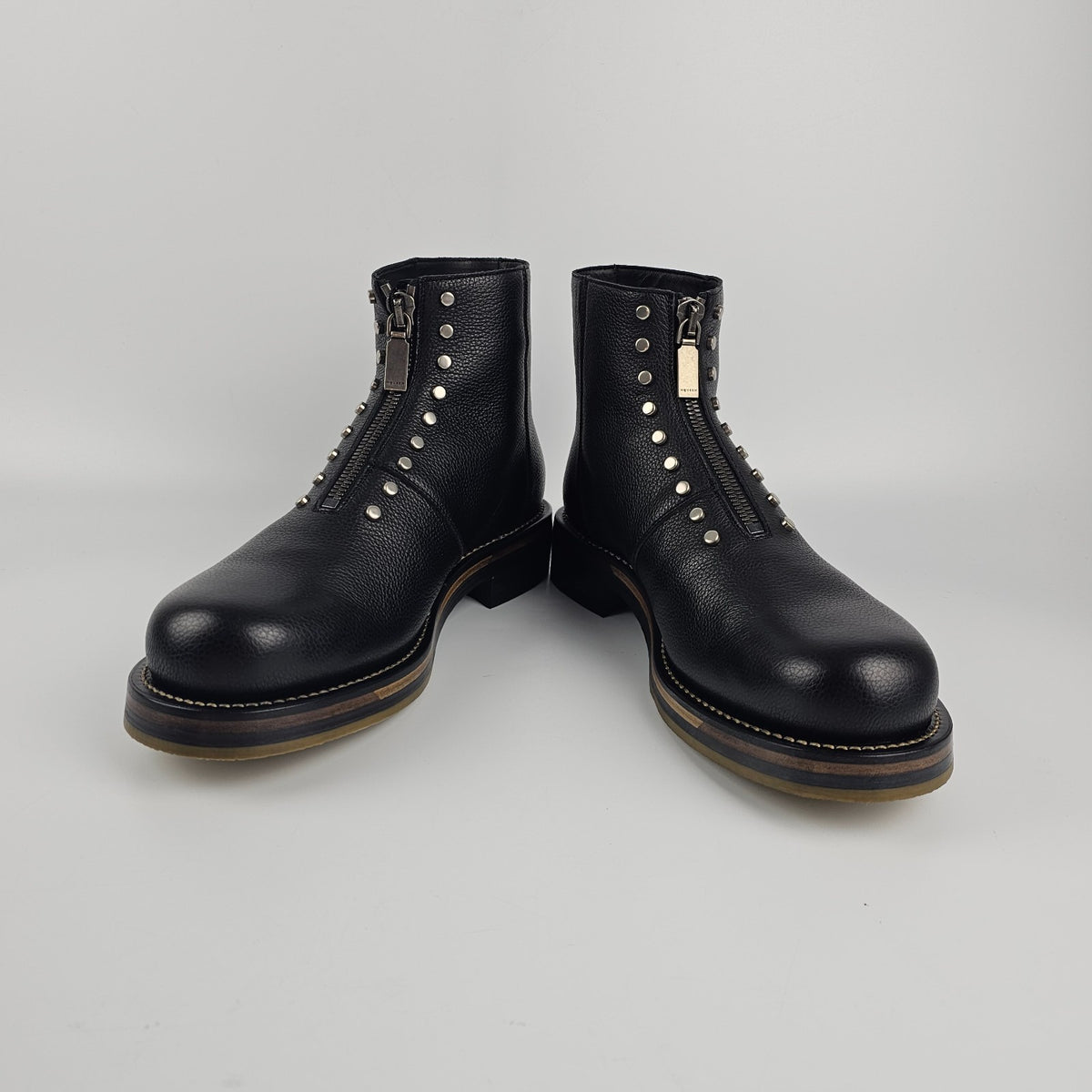 ALEXANDER MCQUEEN Maker Black Leather Ankle Boots New/Authentic