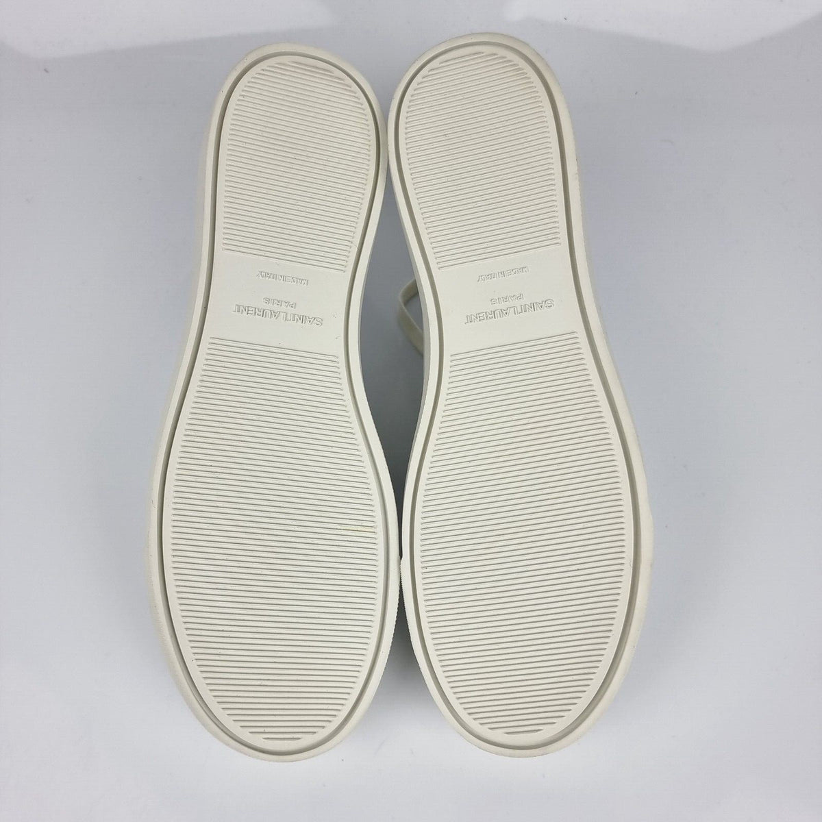 SAINT LAURENT White Andy Low Top Sneakers New
