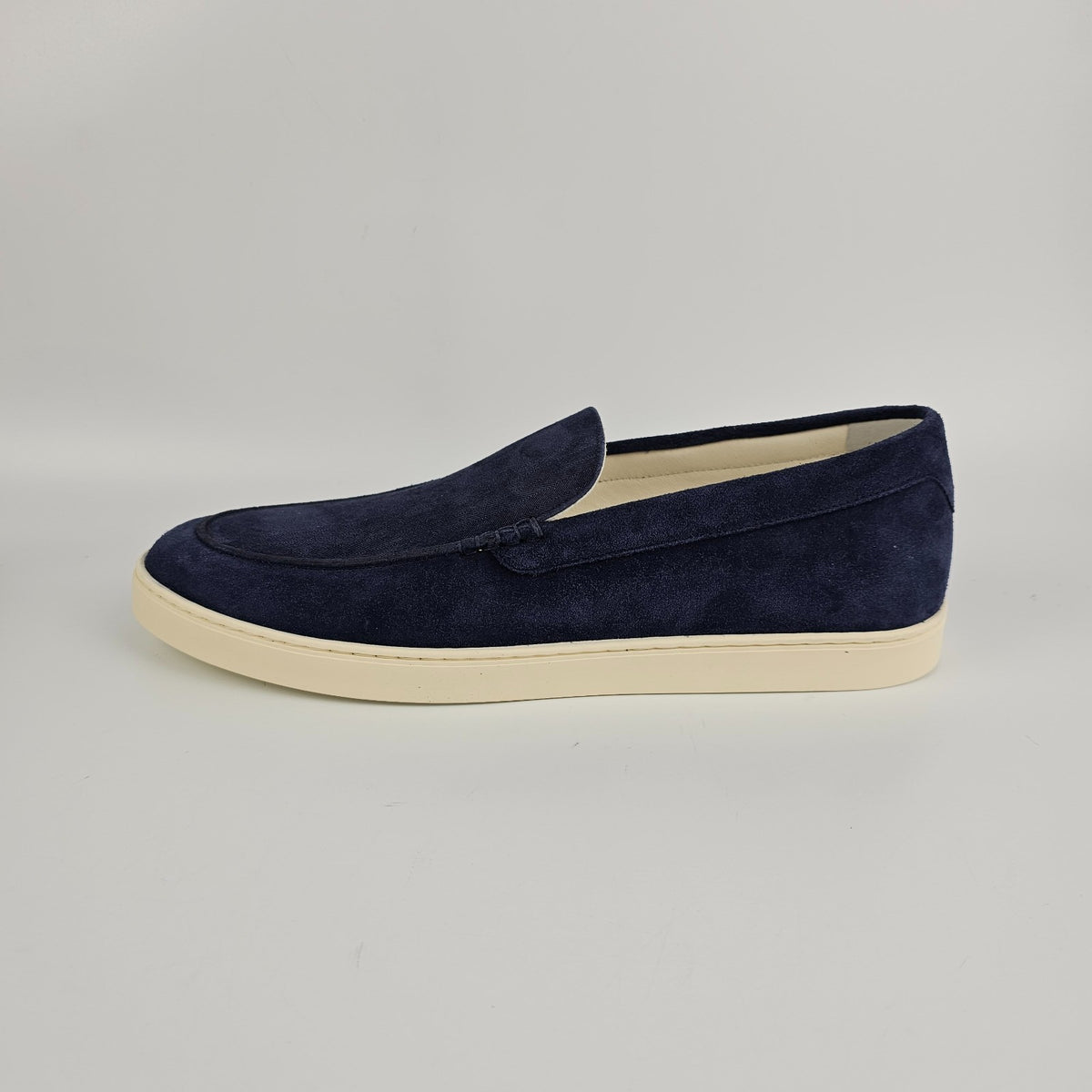 BRUNELLO CUCINELLI $1100 Navy Blue Suede Loafer Sneakers New & Authentic