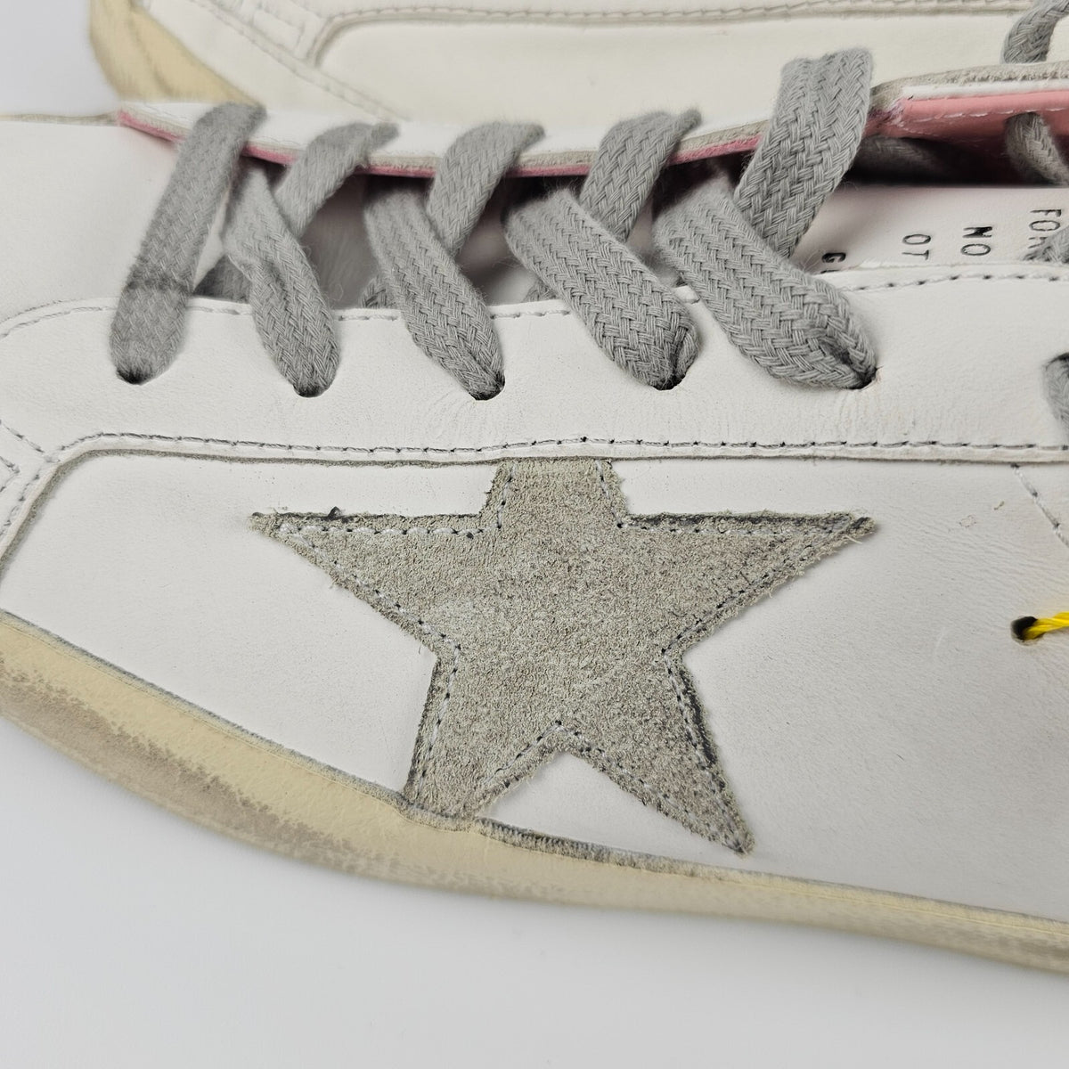 GOLDEN GOOSE Super Star Women's White/Pink Leather Sneakers New
