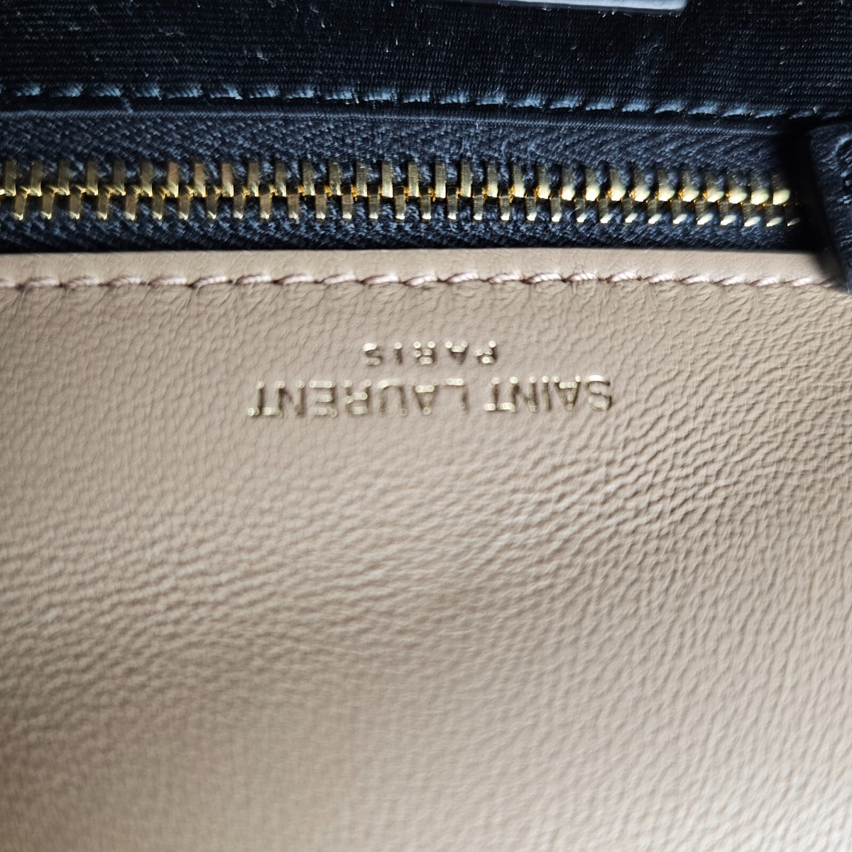 SAINT LAURENT Calypso Small Dark Toffee Plunged Leather Shoulder Bag