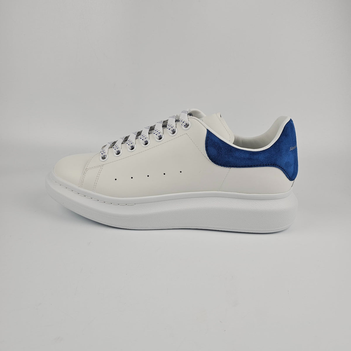 ALEXANDER MCQUEEN Men's Oversized White/Navy Sneakers New & Authentic