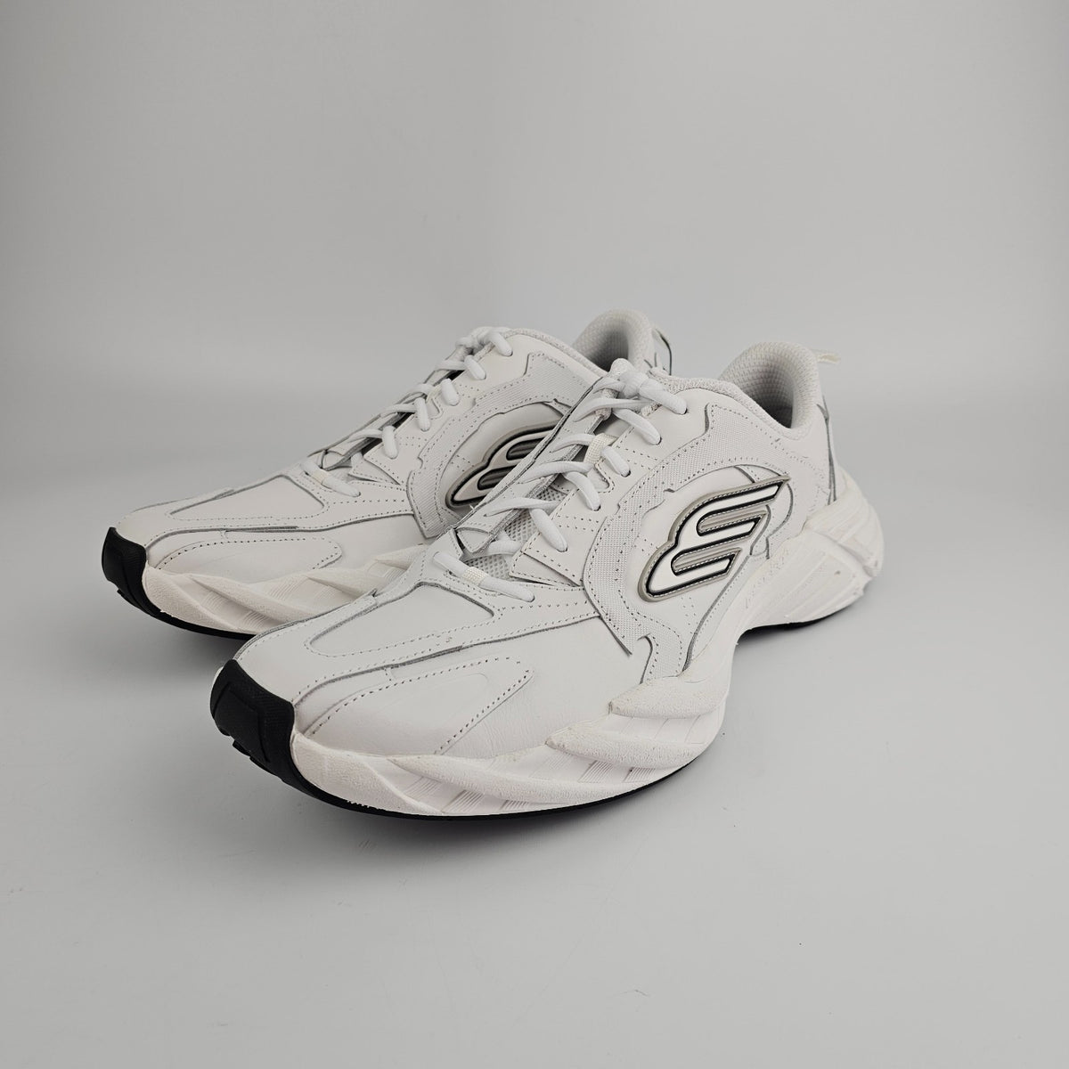 BALENCIAGA Monday Shoe $995 Men's White/Black/Gray Sneakers New & Authentic