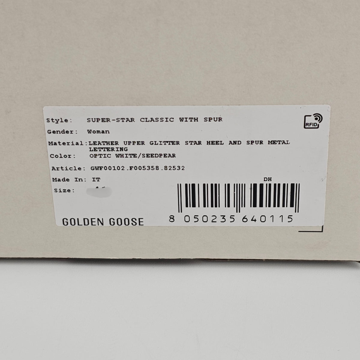GOLDEN GOOSE Super Star Women's White/Gold Sneakers New & Authentic