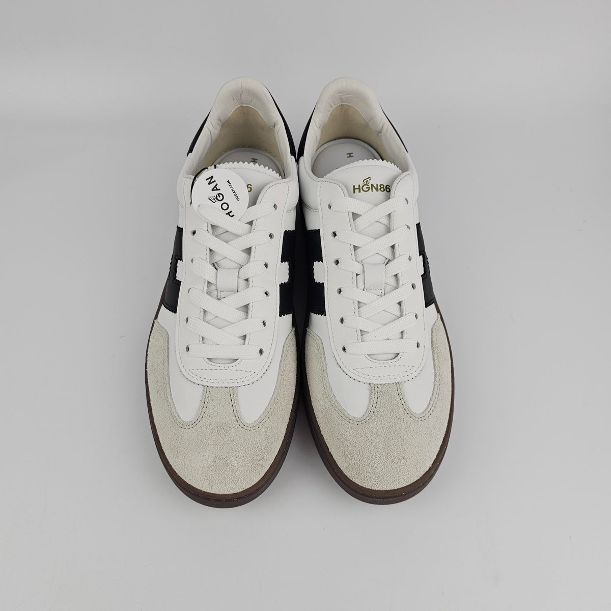 HOGAN Cool White Leather Suede Sneakers New & Authentic